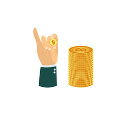 flat bitcoin mining symbols set vector image