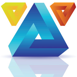 Triangle shaped objects educational task Vector Image