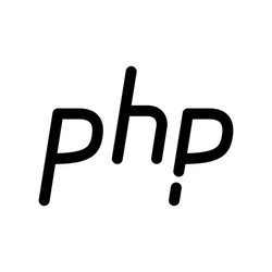 php icon in outline style vector image
