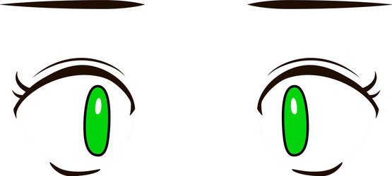 cute anime-style eyes in normal times vector