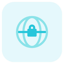 lock network restricted the use of internet vector image