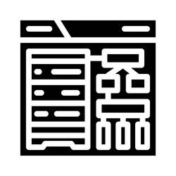 schema development database glyph icon vector
