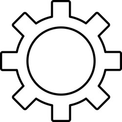 setting line icon design vector image