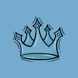 Hand drawn crown Royalty Free Vector Image - VectorStock
