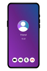 video call screen web user interface vector image