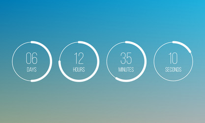 countdown clock counter digital timer vector image