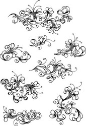 floral vintage design elements Vector Image