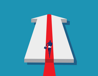 growth arrow business running to goal concept vector image