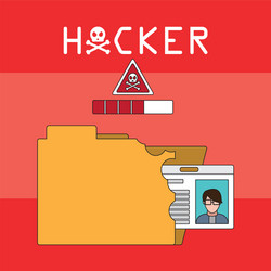 hacker and cyber security vector image
