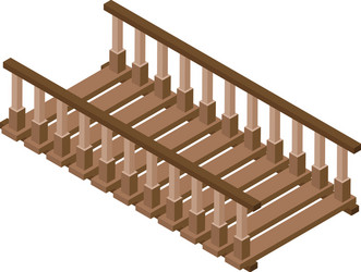 Wooden bridge vector