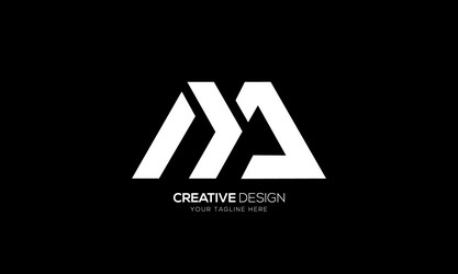 Letter m creative technological brand monogram Vector Image