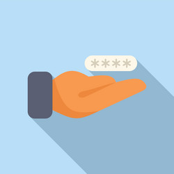 change password account icon flat step web vector image