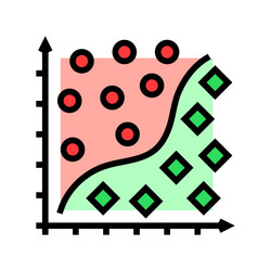classification machine learning color icon vector image