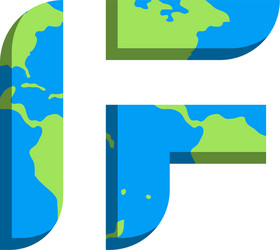 initial if logo design with world map style vector image