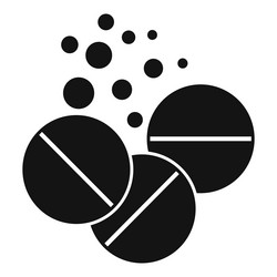round tablets falling creating abstract vector image