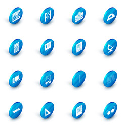 set abacus calculator computer monitor vector image