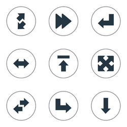 set of simple indicator icons vector image