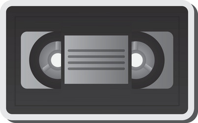 Vhs cassette video tape record system Royalty Free Vector