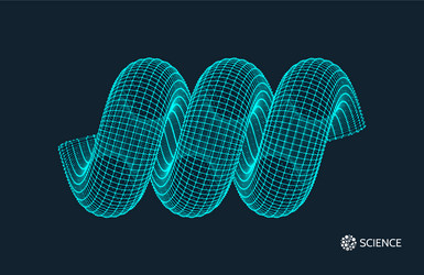 spiral connection structure abstract grid design vector image