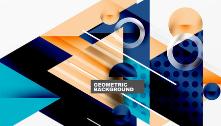abstract geometric composition overlapping shapes vector image