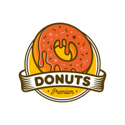 donuts logo design template Vector Image