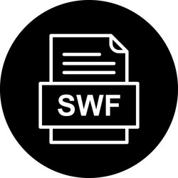 swf file document icon vector image
