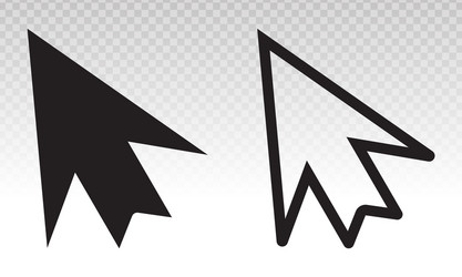 computer mouse cursor arrow icons for apps vector