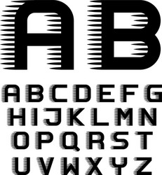 Dynamic Motion Font - Alphabet Lines vector