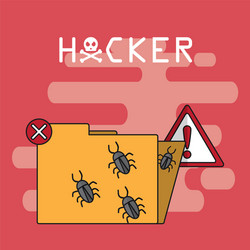 hacker and cyber security vector image