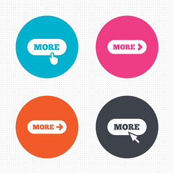 more with cursor pointer icon details symbols vector image