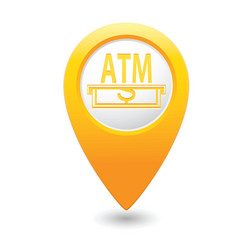 atm map pointer yellow vector image