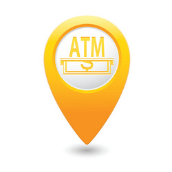 atm map pointer yellow vector