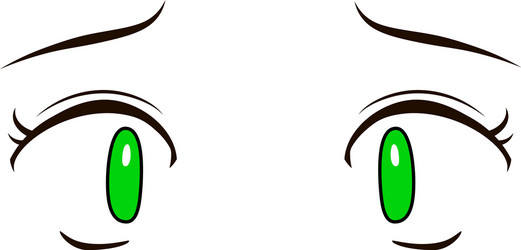 cute anime-style eyes with a sad expression vector