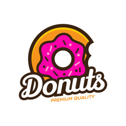 donuts logo design template Vector Image