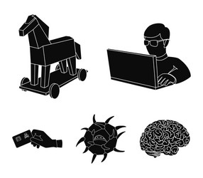 hacker hacking system internet hackers vector image