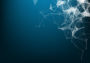 Abstract particles and lines plexus effect vector