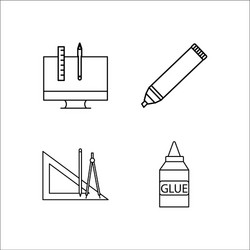 Design and studio simple linear icon setsimple vector