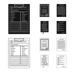 design of form and document icon vector image