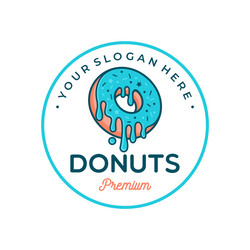 donuts logo design template Vector Image