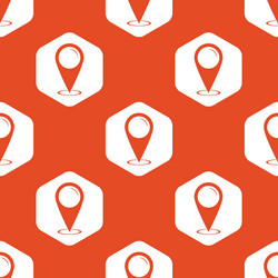 orange hexagon area pointer pattern vector image