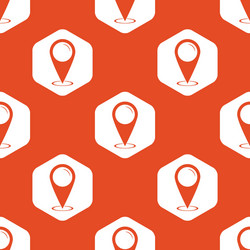 Orange hexagon area pointer pattern vector