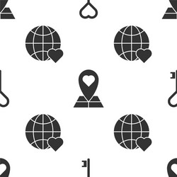 Set key in heart shape map pointer vector