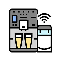 coffee machine smart home color icon vector image