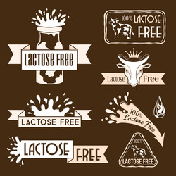 Lactose free elements vector