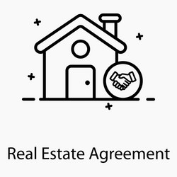 Real estate agreement vector