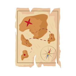 Pirate treasure map Royalty Free Vector Image - VectorStock