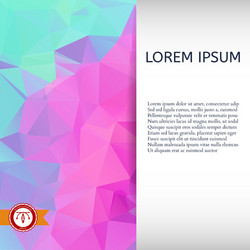 abstract colorful triangles background vector image