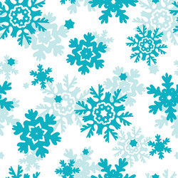 Blue Frost Snowflake Pattern vector image