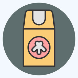 Icon insect repellant related to backpacker vector