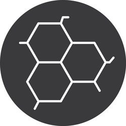Isolated cells structure line block style icon vector